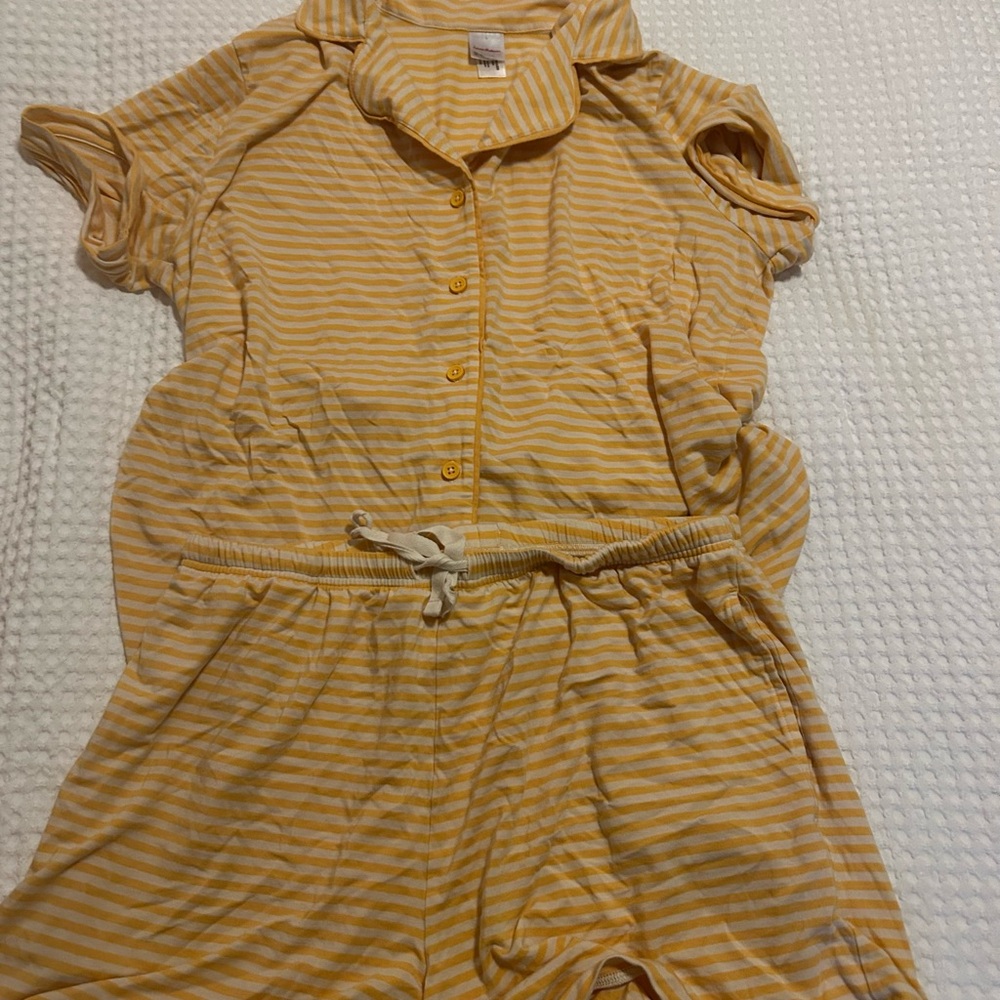 Hanna Anderson striped adult PJs